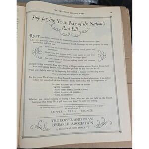 Copper and Brass Research association 1927 Print ad